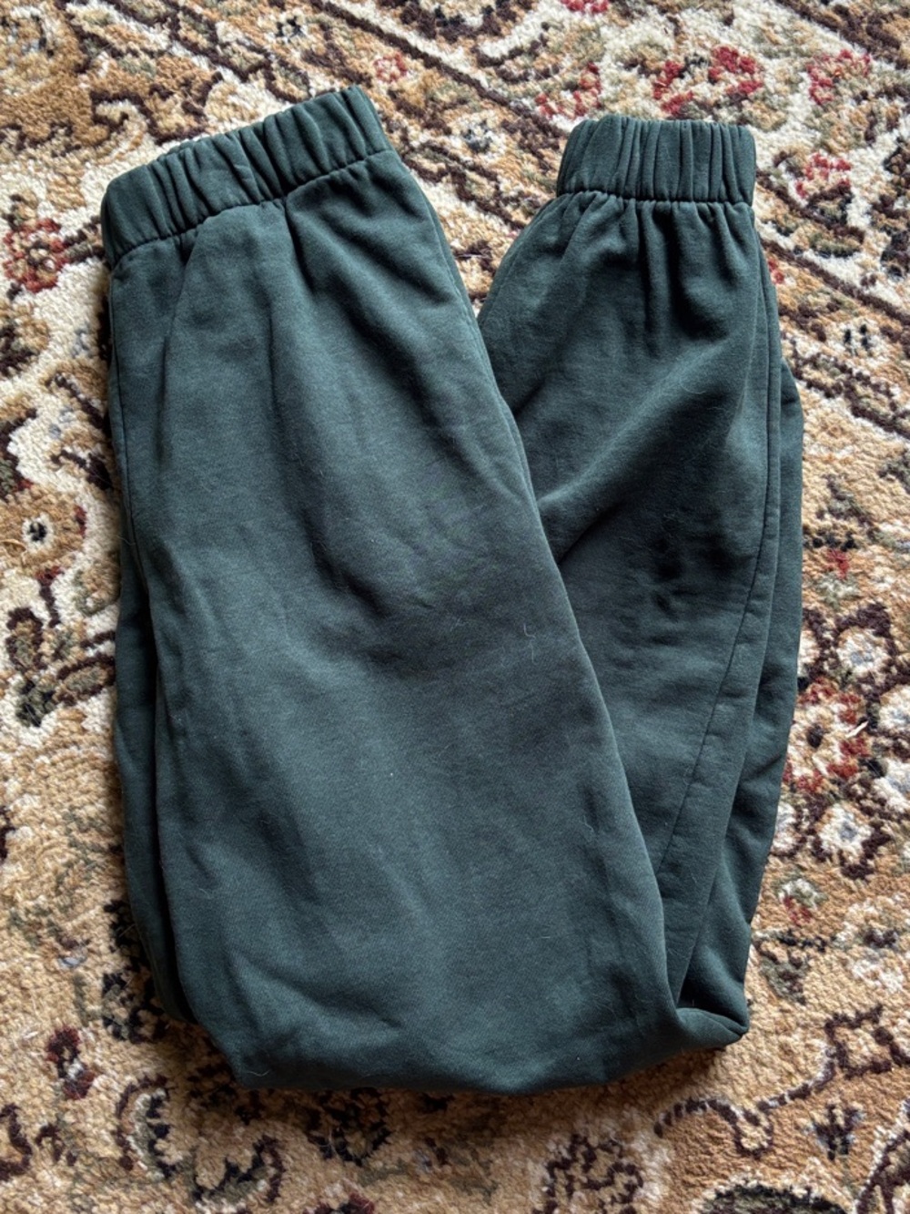 Brandy Melville Women's Dark Green Elastic Waist Casual Sweatpants